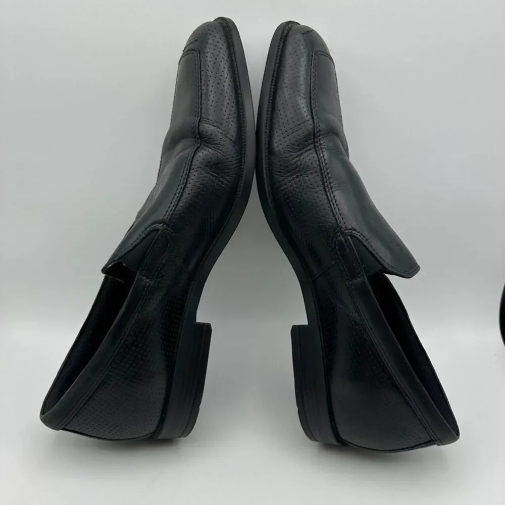 Ecco Men's‎ Black Leather Slip-On Dress Loafers Business Shoes Size 43 US 9-9.5